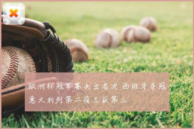 欧洲杯冠军赛决出名次 西班牙夺冠意大利列第二荷兰获第三
